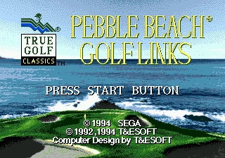 Pebble Beach Golf Links Title Screen